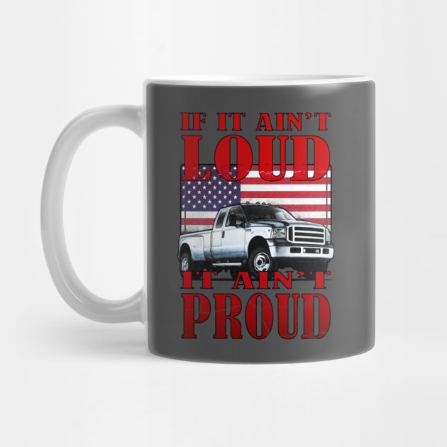 Loud & Proud Pickup Truck With American Flag by yaros